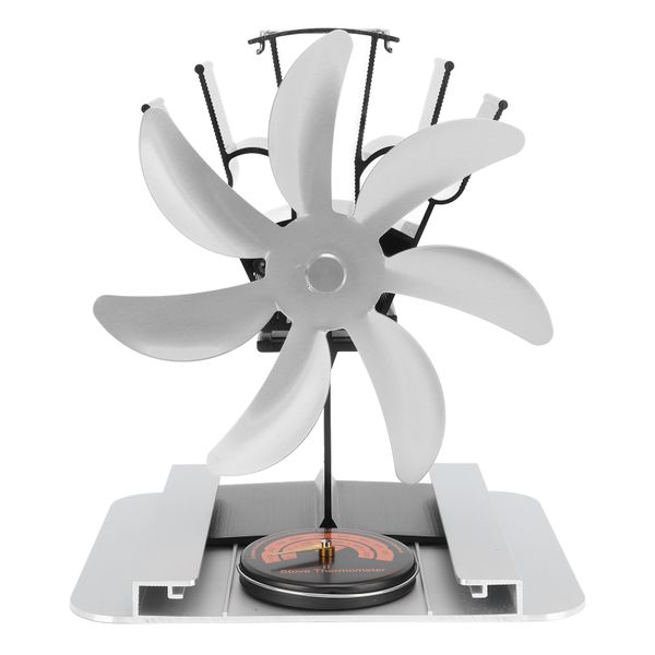 Seven Blade Silver Vertical Fan Heat Insulation Plate Silent