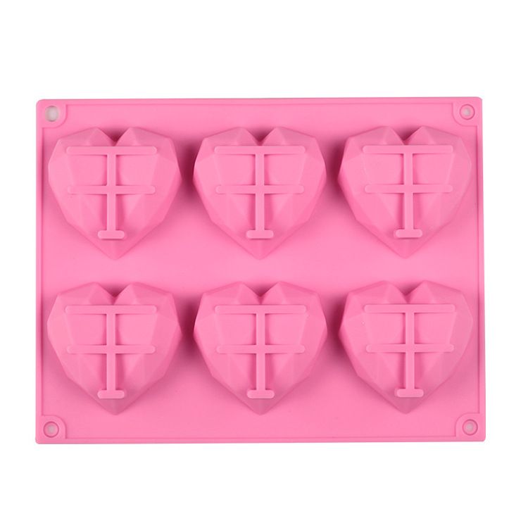 6 Cavity Silicone Mold 3D Heart Design - Pink | Shop Today. Get it ...