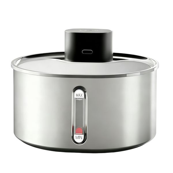No Pump Cat Water Fountain 3.2L Wireless Stainless Steel Motion Sensor