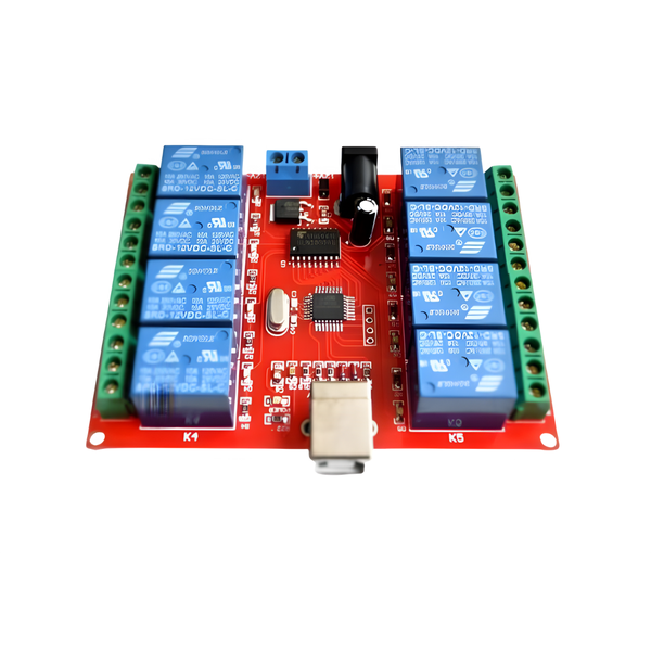 HKD 8 Channel 12V USB Relay Control Board Plug &amp; Play Module