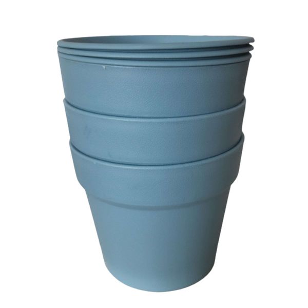 Gro Plastic Flower Pot Set 3 Pieces -Blue