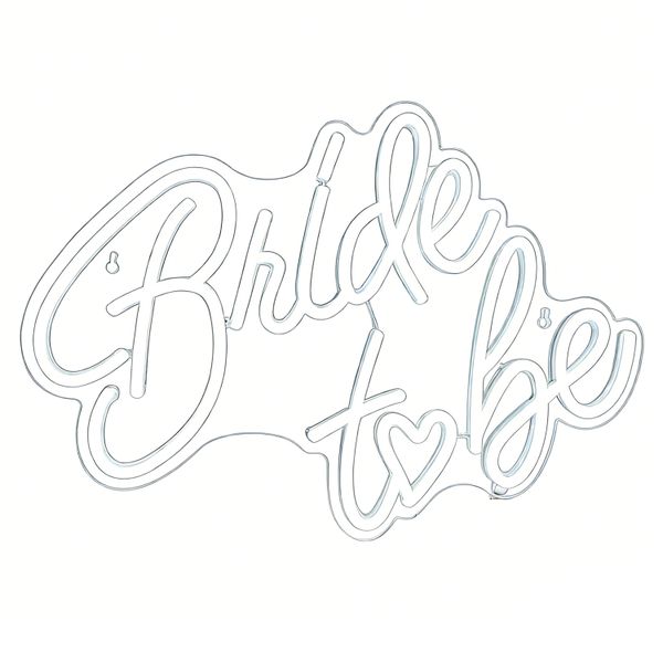Bride to be Neon Sign, White LED Neon Light Signs USB Wedding Light Signs