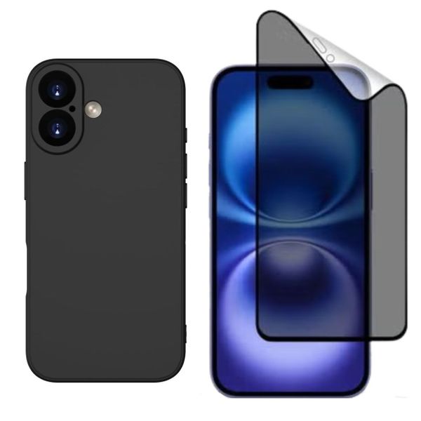 Silicone Case Comaptible with Samsung Galaxy A06 - Matte Privacy + Cover