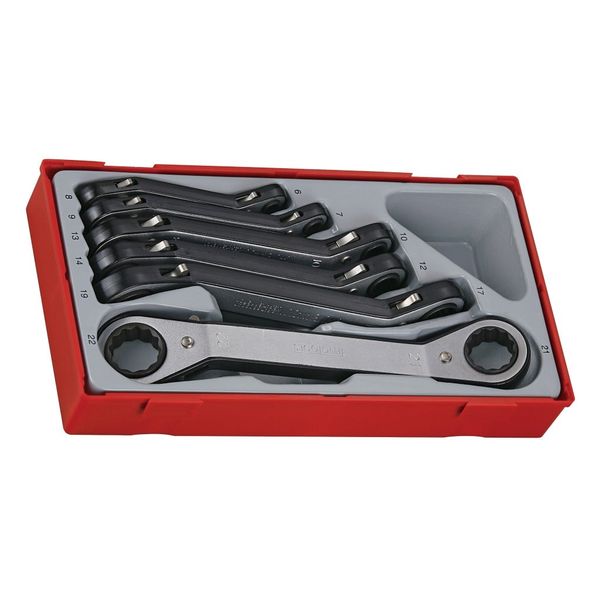TengTools - 6 Piece Ratcheting Offset Ring Spanner Set - TTRORS