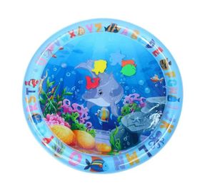 Inflatable Baby Activity Mat Tummy Time Aquarium Water Splash Mat ...