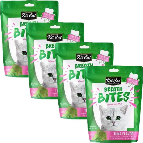 Kit Cat Tuna Breath Bites - 4 x 60g