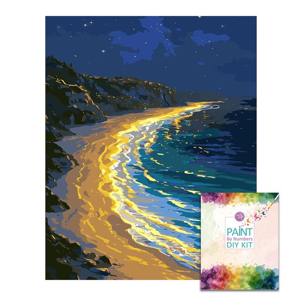 Easy Craft Paint by Number DIY Kit, 50x40cm- Golden Beach