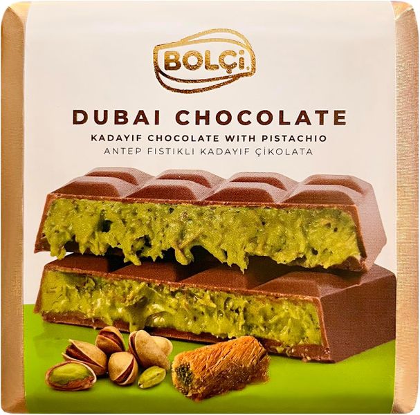 Bolci Dubai Chocolate With Kunafa Pistachio Filling 100g