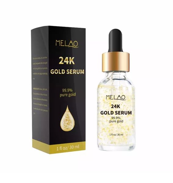 Melao 99.9% Pure 24K Gold Anti Aging &amp; Wrinkle Luxury Face Serum -30ml