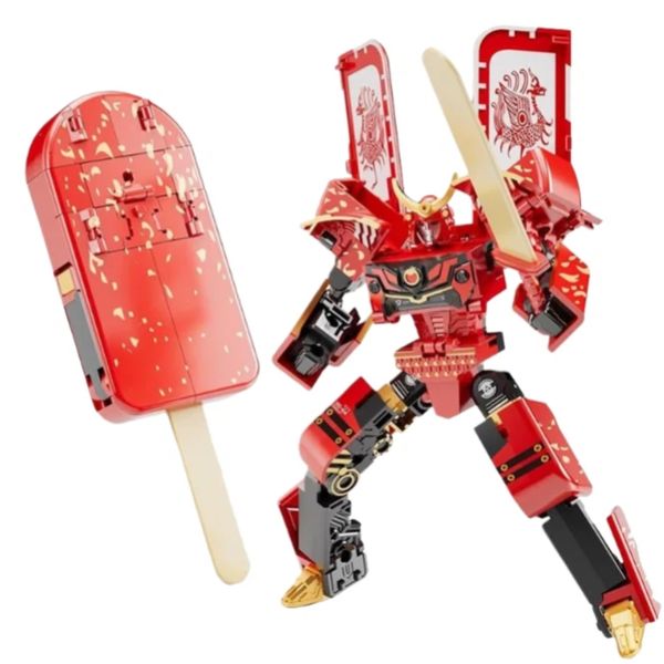 Ice Cream Transformer Toy - Transform into Robot Action Figure