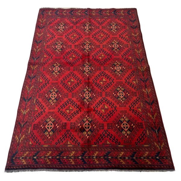 Authentic Turkmen Handmade Rug - 195 x 128 cm