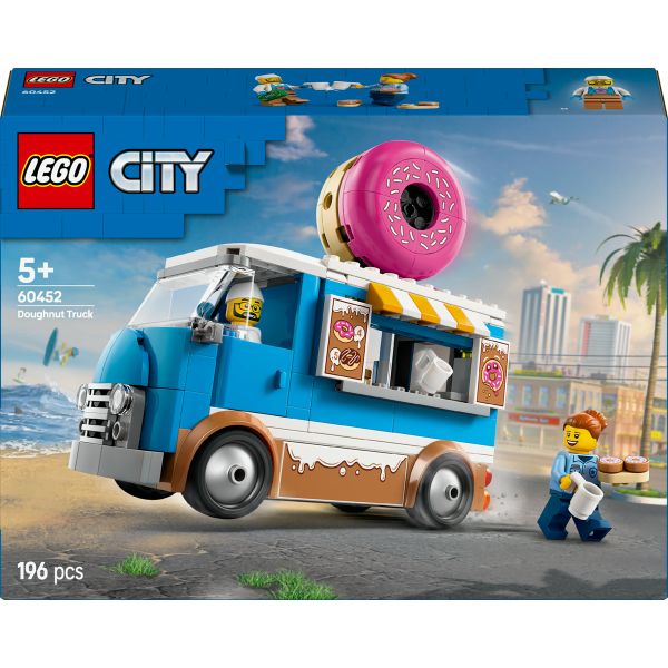 LEGO® City Doughnut Truck Playset Vendor Vehicle Toy for Kids Aged 5 and over 60452