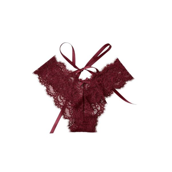 Women's Lace Underwear One Size - Burgundy