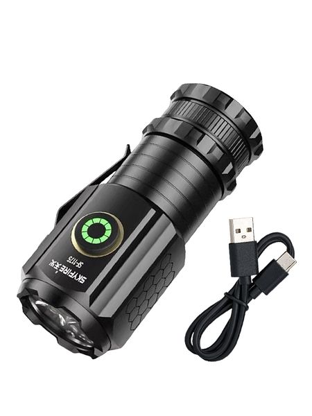 Compact USB Rechargeable Flashlight - Magnetic &amp; Portable