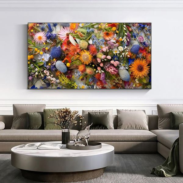 Canvas Wall Art - Wildflower Mosaic - 0337