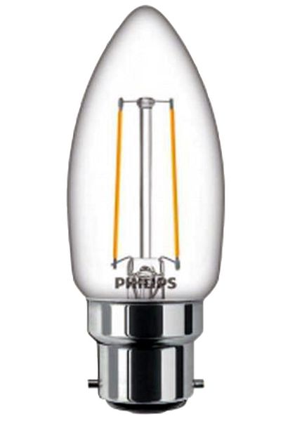 Philips Lighting (929001815602) LED Light Bulb, Filament Candle, BA22d / BC
