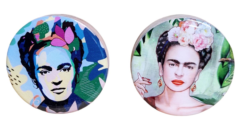 2 Doorknobs - Graffiti &amp; Modern Frida Kahlo