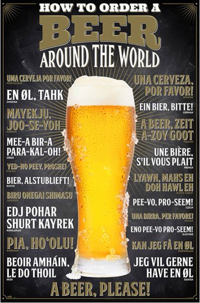 Beer Around the World - How to Order Poster