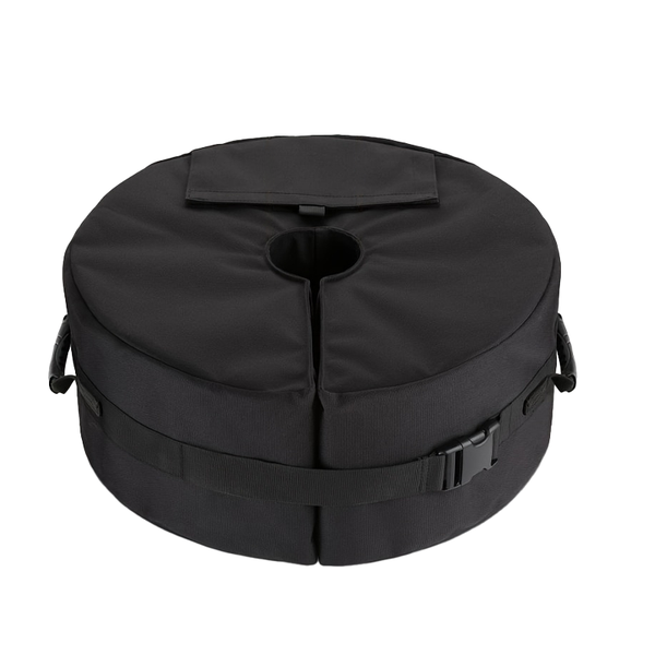 Heavy-Duty Windproof Outdoor Umbrella Base Weight Sand Bag - Black
