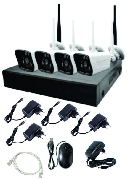 Zavision 4CH 1MP Wireless NVR Kit