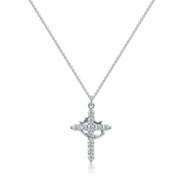 IPSTYLE Cross Necklace Dainty Zirconia Cross Pendant Necklace with chain