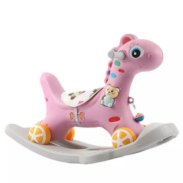 Babies-Up 3-in-1 Dino Rocking Horse Rocker Without Pusher and Belt