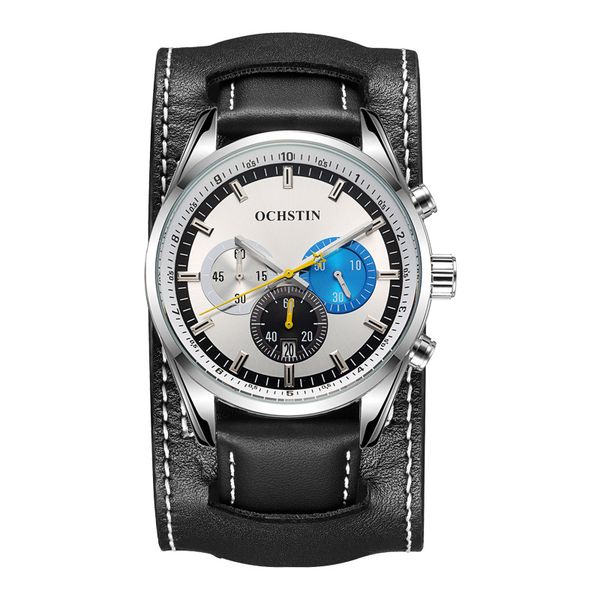 OCHSTIN Fashion Watch Night Light Waterproof Leather Bracelet Men's Watch Q