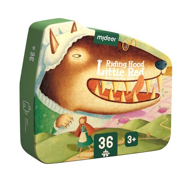 Mideer 36 Piece Jigsaw Puzzle for Kids - Little Red Riding Hood Fairy Tale