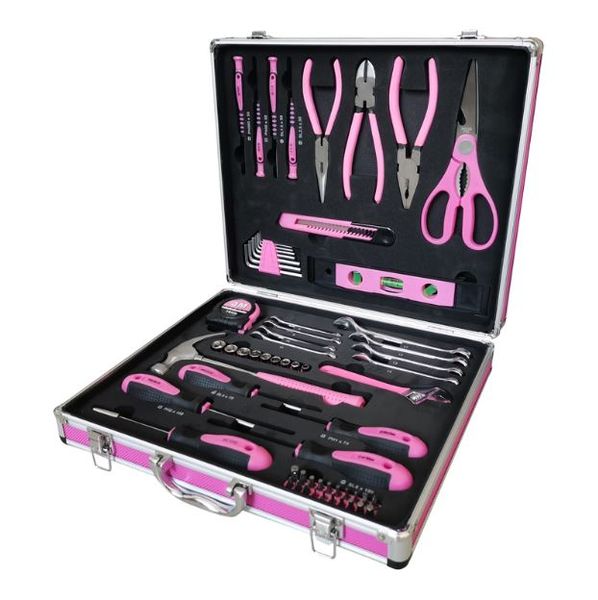 63 Piece Pink Tool Set With Aluminium Case