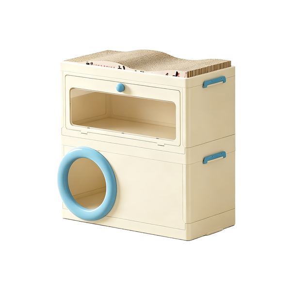 Blue Hidden Cat Litter Box Furniture