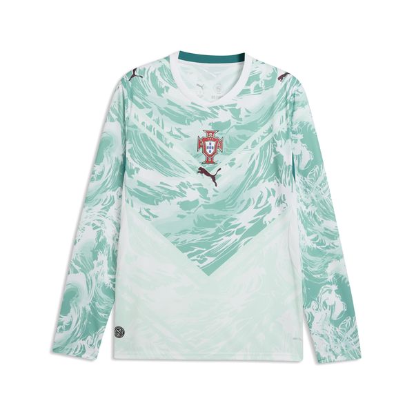 Puma Portugal Long Sleeve Away Jersey White-Green Lagoon