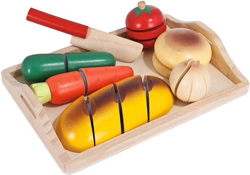 Wooden Chopping Board with Various Parts for Cutting 8 Pieces