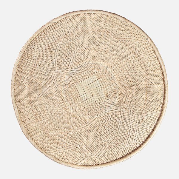 White Natural Handmade Woven Basket - 60cm