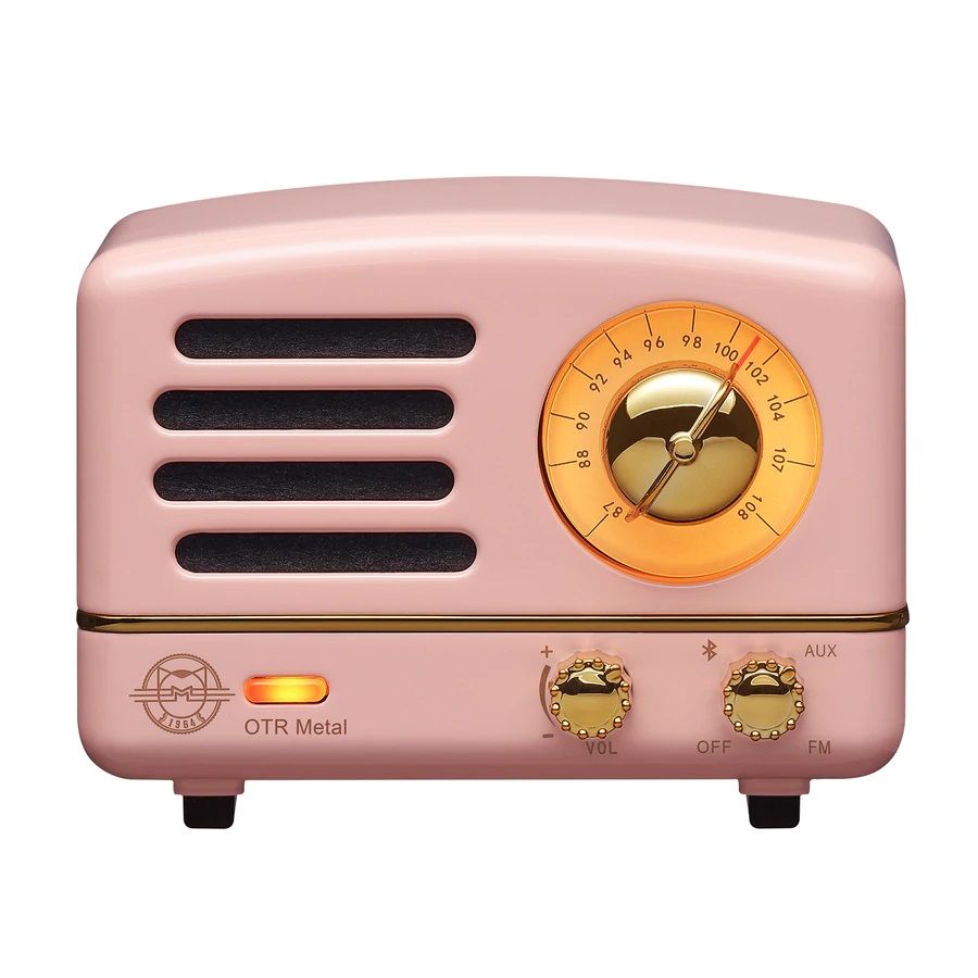 MUZEN - OTR Metal Portable FM Radio Bluetooth Speaker - Pink | Buy