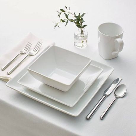 Square dining clearance plate set