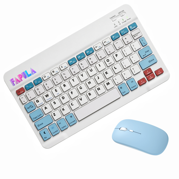 FAPULA 12-Inch Ultra-Slim Wireless Keyboard and Mouse Combo Portable