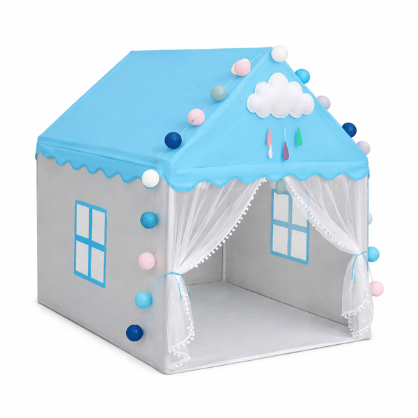 Kids Indoor Playhouse Tent With Curtains