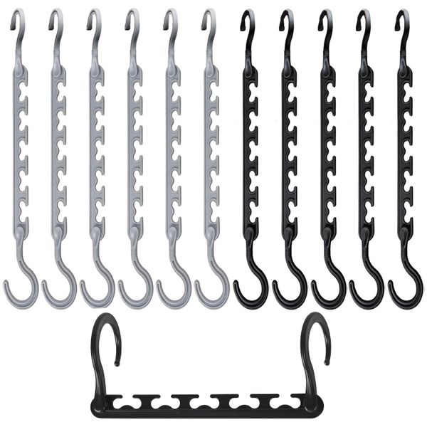 Magic Closet Hangers for Clothes Space Saving Organizers - Rotating - Pack of 12