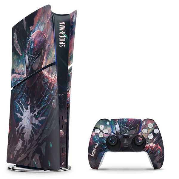 Decal Skin Compatible with PS5 Slim Digital - Spider-Man Spider-Verse (Decal Only)