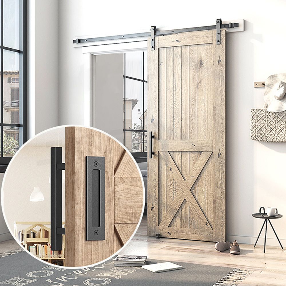 Outdoor Sliding Door Handle 2 Pieces Sliding Door Handle Black Door Handle Sliding  Barn Door Handle Black Barn Door Handle Exterior Barn Door Handle Gate  Handle, image size:1000x1000