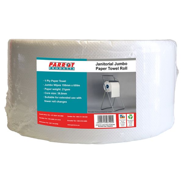 Parrot Products Jumbo Roll 158mm - 1 Ply 650m