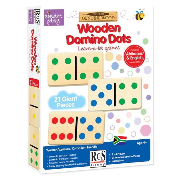 RGS Group Wooden Domino Dots Educational Counting Game