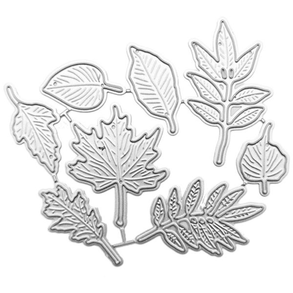 Craft Stationery Metal Variety Leaves Stencil Template (9cm)