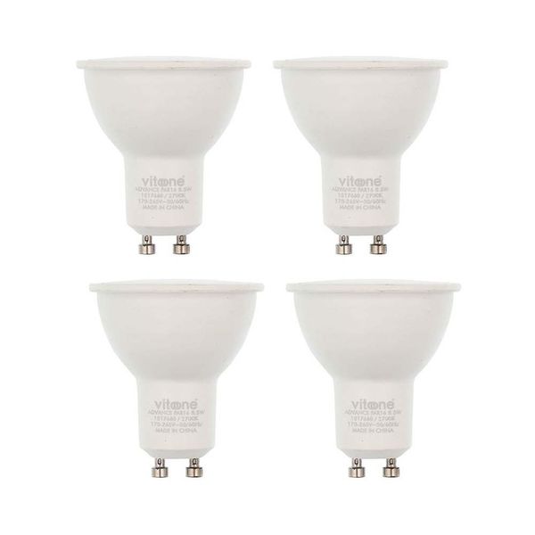 Vito Led GU10- Bulb/ PAR16 8.5W 688Lm 2700K Warm White Set of 4