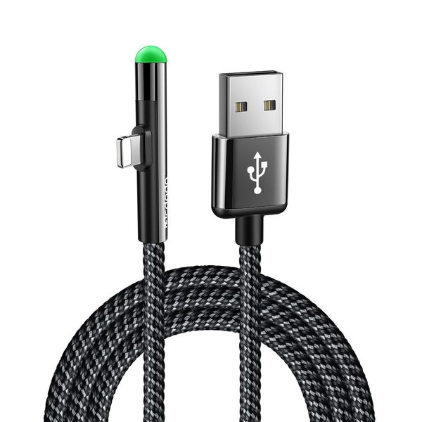 Mcdodo USB-A To iPhone Lightning 90 Degree Gaming Cable With LED - Apple