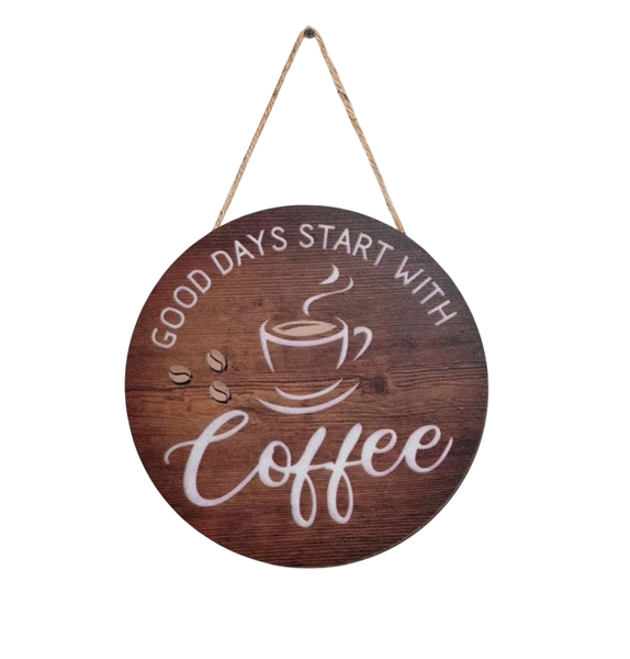 Wooden Coffee Love - Home Decor Wall Art