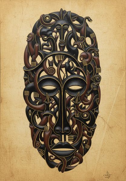 Canvas Ready to Hang Contemporary Wall Art Home Decor - Makonde Spirit