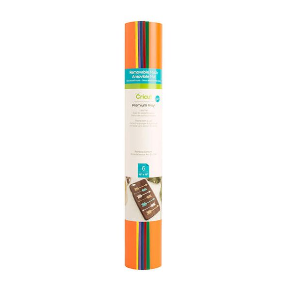 Cricut Premium Vinyl Removable Rainbow Sampler 12X12 (6 Sheets)