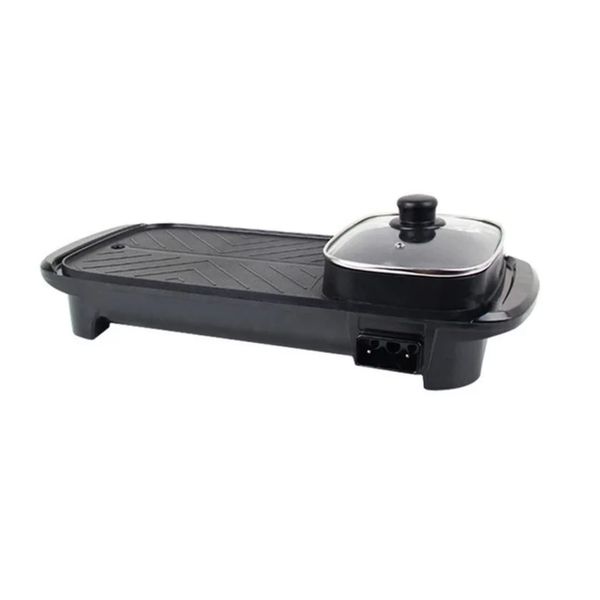 Electric Stove Heat Griller 2In1 Skillet Single Pot Cooker