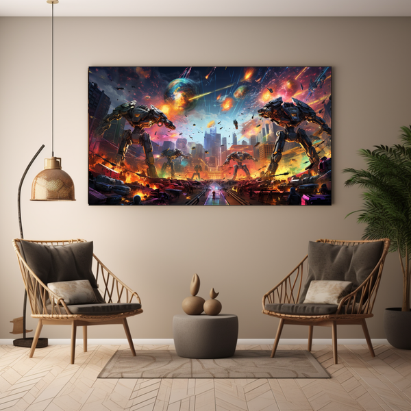 Canvas Wall Art -Robot Rampage - BK0046